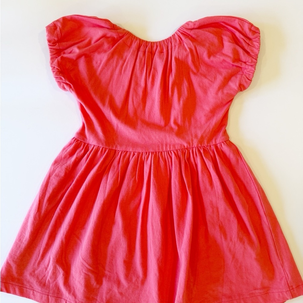 Crewcuts 5T Coral Short Sleeve Cotton Dress - Picture 5 of 7